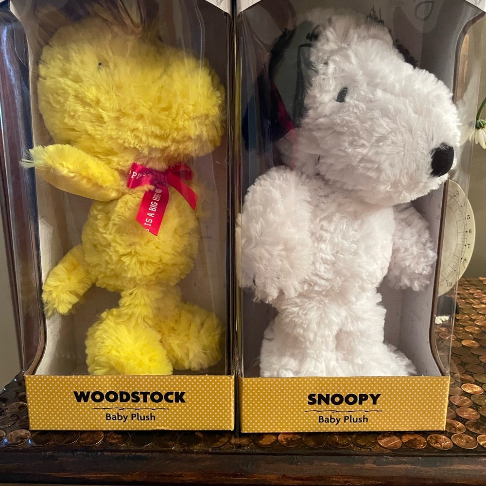 ALDI EXCLUSIVE Woodstock and Snoopy Baby Plush Set